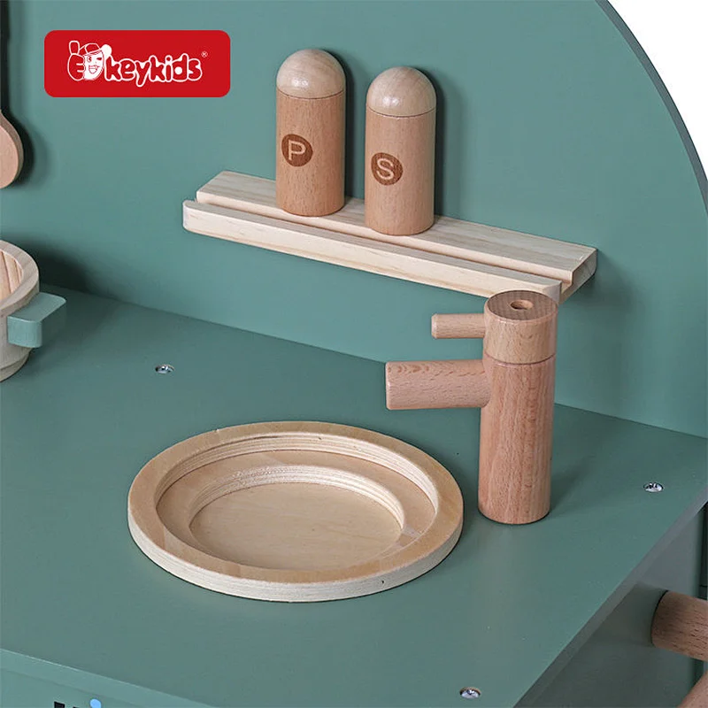 Factory OEM Wooden Kids Kitchen Pretend Play Set for Ages 3+ W10C728B