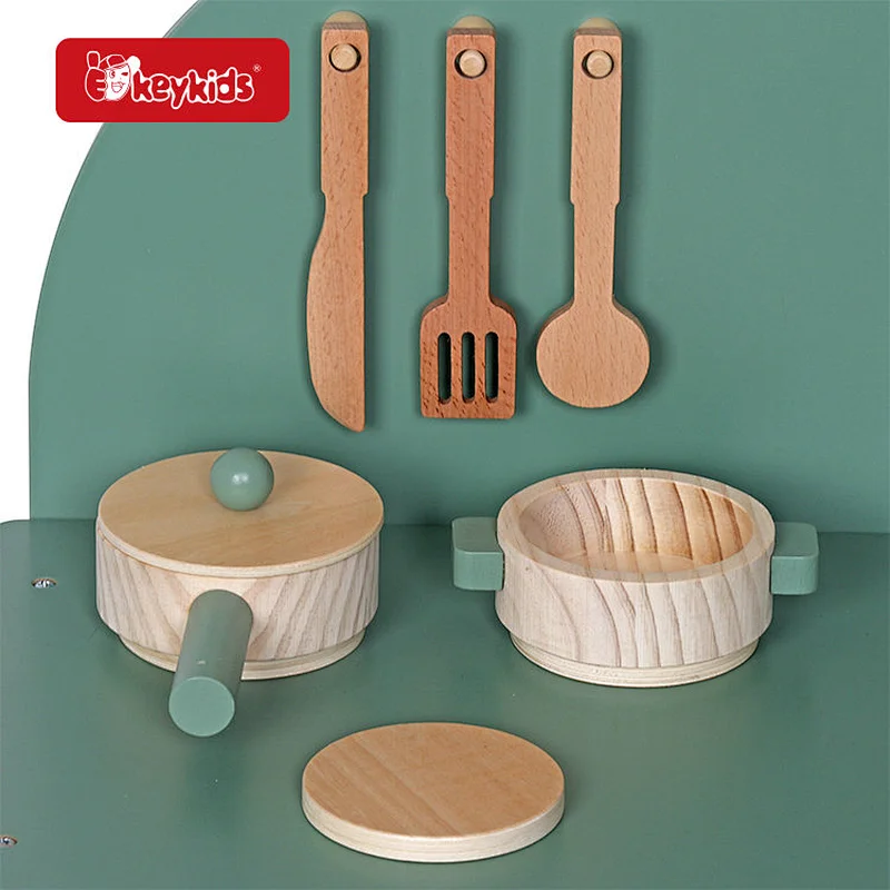 Factory OEM Wooden Kids Kitchen Pretend Play Set for Ages 3+ W10C728B