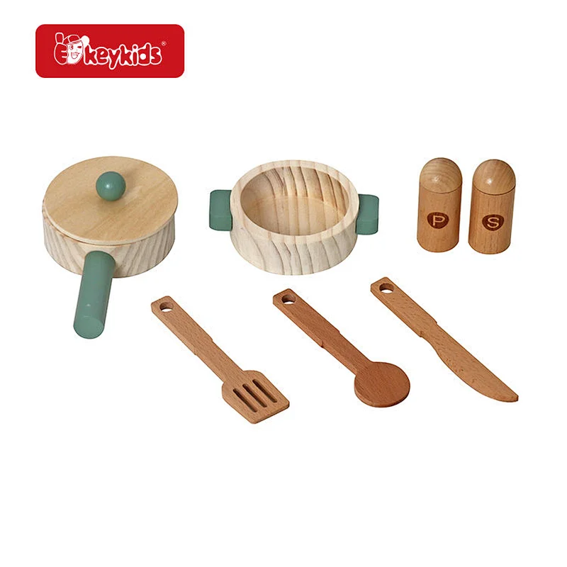 Factory OEM Wooden Kids Kitchen Pretend Play Set for Ages 3+ W10C728B